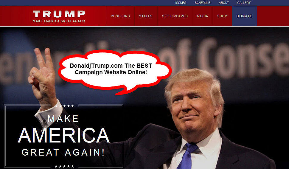 Donald Trump’s Campaign Website Is The Best Online!