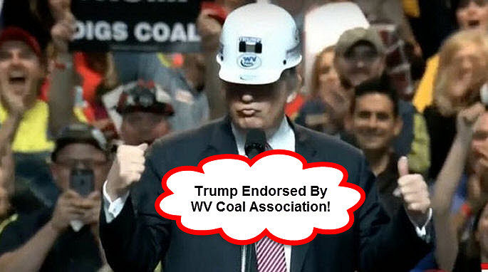 Trump Endorsed by West Virginia Coal Miners Association