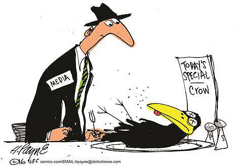 Media Eating Crow