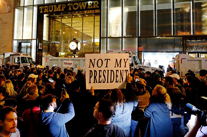 Protesters Outside Trump Tower 11.09/16