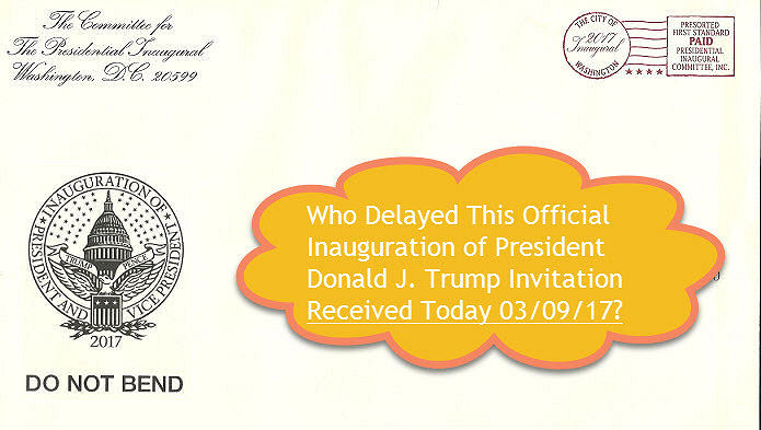 Donald J. Trump Inauguration Invitation