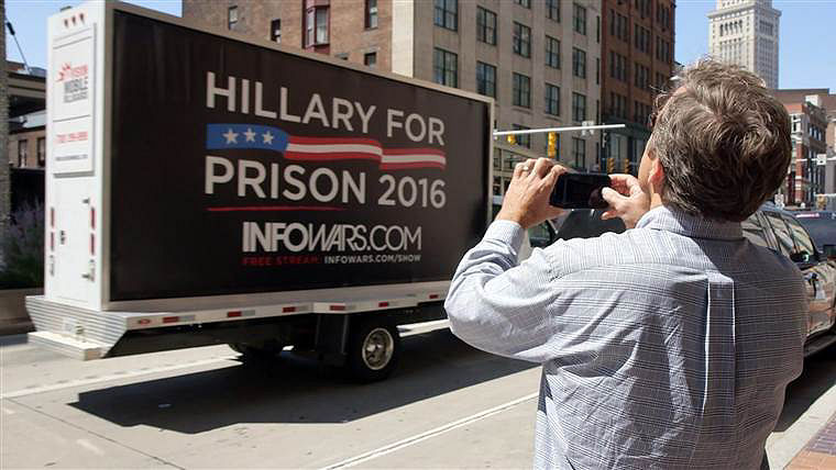 Hillary For Prison Rolling Billboard