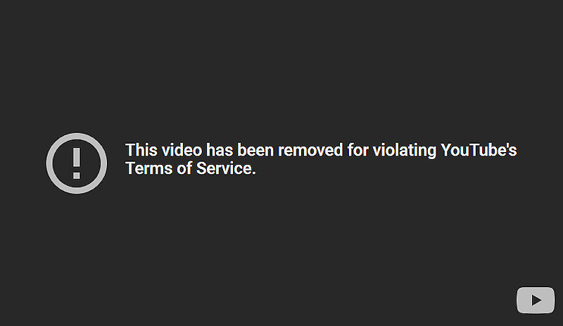 video removed for violating tos