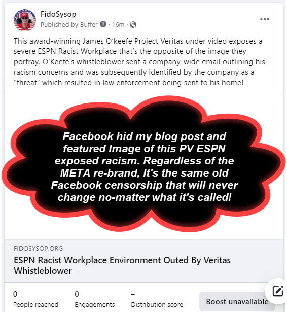 Facebook Political Bias Censorship Example