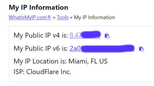 cloudflare warp vpn IP